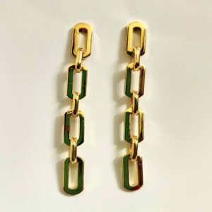 Golden linked Chain Earring