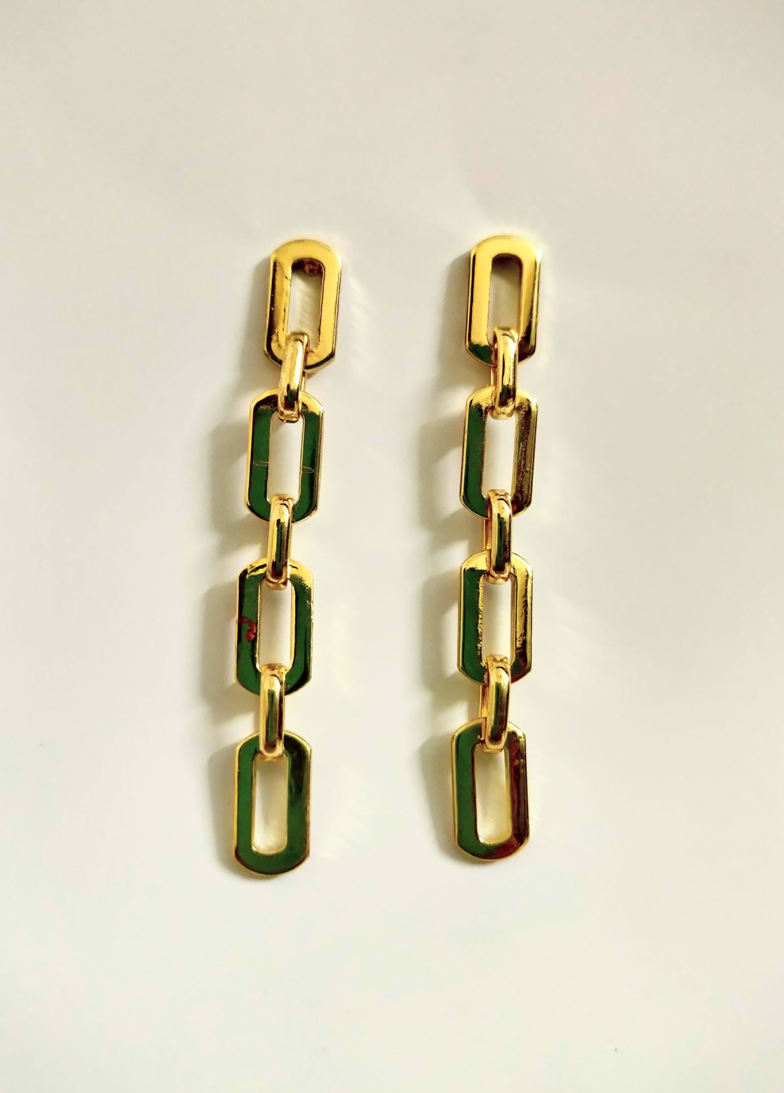 Golden linked Chain Earring