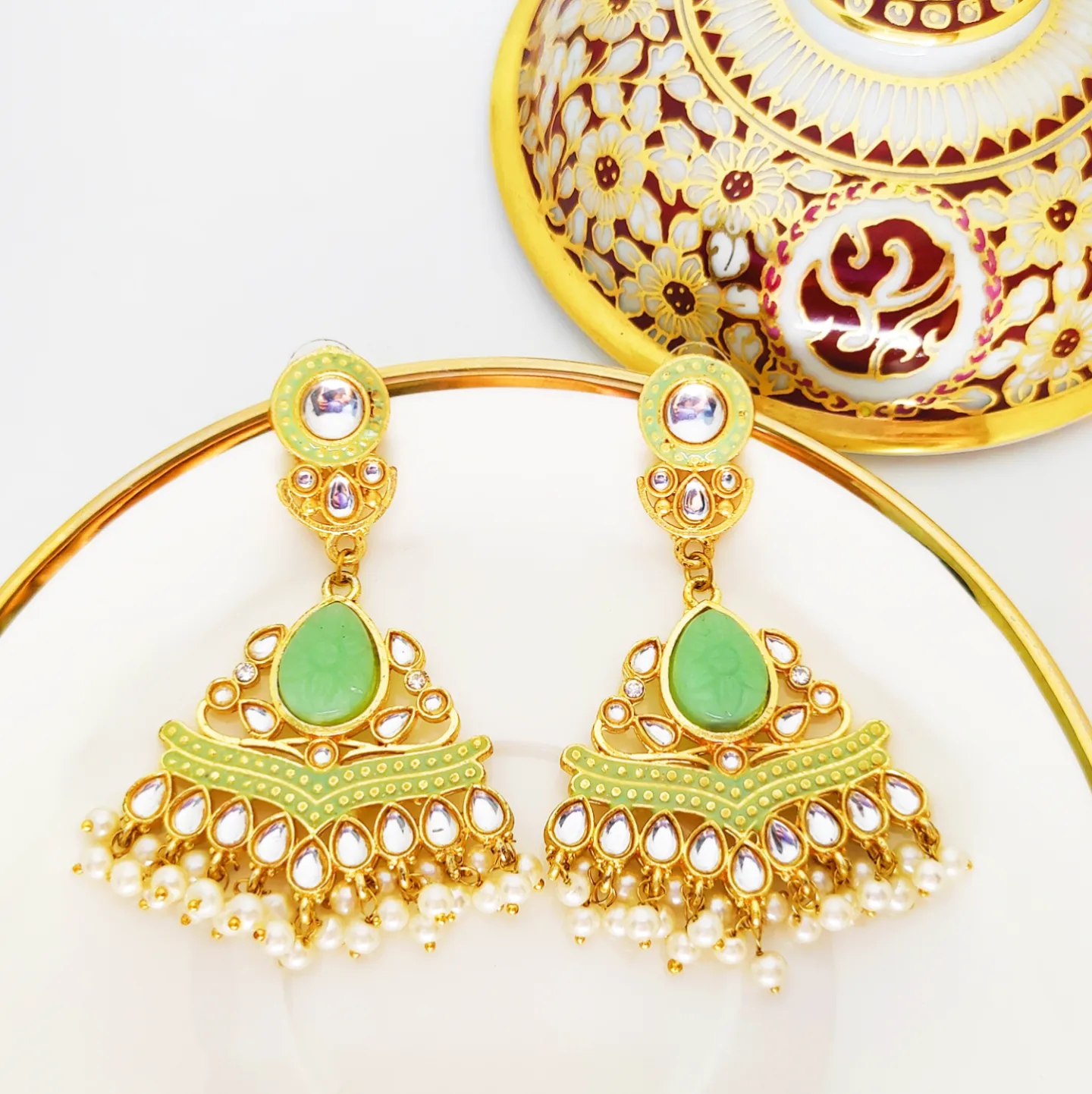 Chandni Long Earrings - Image 6