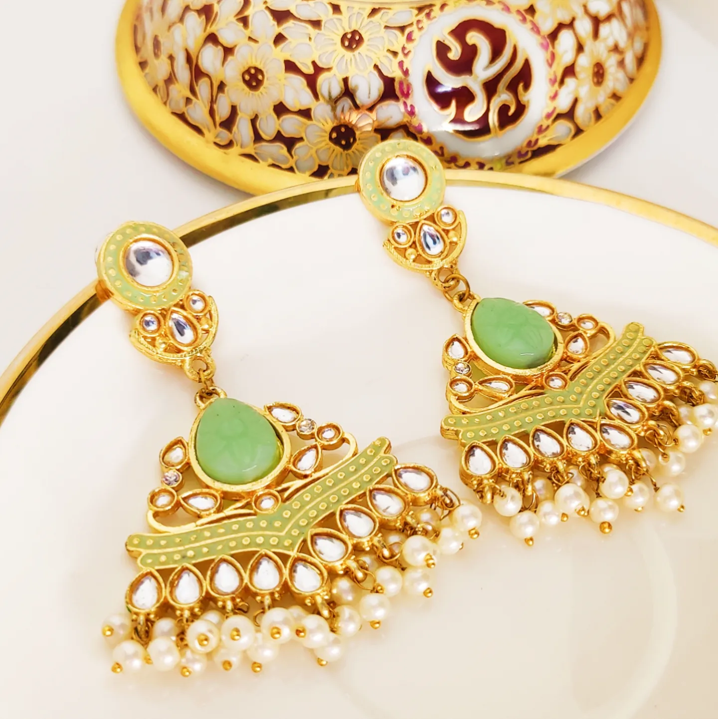 Chandni Long Earrings - Image 7